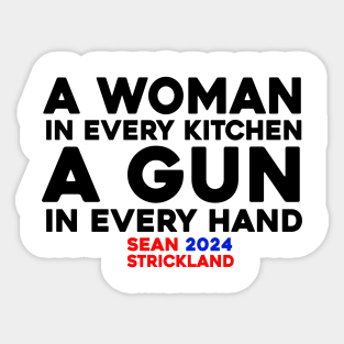 A Woman In Every Kitchen A Gun In Every Hand Sticker